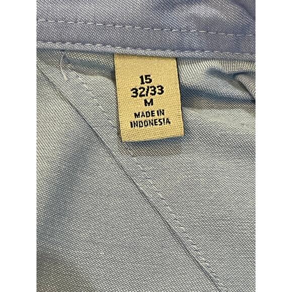 Kenneth Cole Reaction Mens Size M 15 (32-33) Blue M Button-Up Wrinkle-Free - Picture 4 of 5